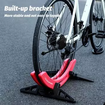 1 шт./1 комплект напольная подставка для парковки велосипеда 30-80 мм регулируемая противоскользящая прочная для внутреннего и наружного гаража 1pc чёрный