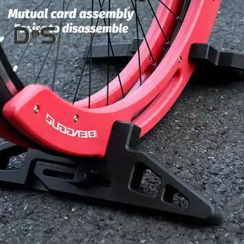 1 шт./1 комплект, напольная стойка для парковки велосипеда 30-80 мм, регулируемая, противоскользящая, прочная, для использования в помещении, на открытом воздухе, в гараже, для горного велосипеда, для езды по дороге, держатель колеса 1pc зелёный