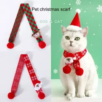 1 шт./1 комплект шарф для домашних животных, ультра-толстый, супер мягкий, сохраняет тепло, приятен для кожи, устойчив к выцветанию, декоративный 1 красный