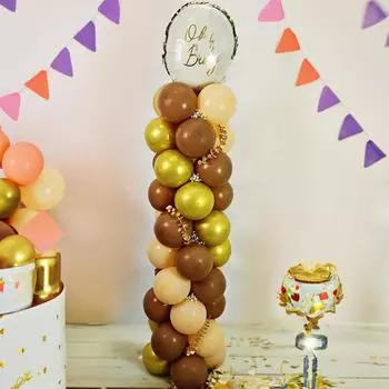 1 шт./1 пара, колонка с воздушными шарами, кофейные золотые шары, арка, подставка для свадебного украшения, дня рождения, детского душа, вечеринки 1pc without columns
