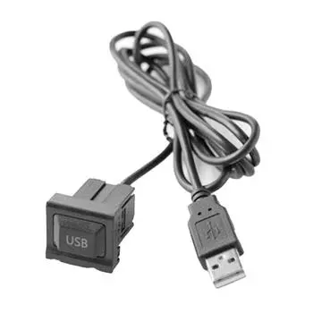 1 шт. 1 USB с пылезащитным чехлом жгут проводов для приборной панели скрытый монтаж двойной USB удлинитель высококачественный USB порт адаптер кабель CHINA