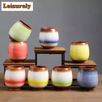 1 шт. 200 мл мини-чашка для чая, керамическая кружка для обжига в печи, китайская керамическая кружка для кунг-фу, кружка для кофе эспрессо, посуда оптом