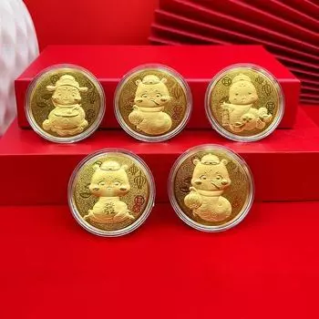 1 шт. 2025 Новый год Змеи памятные монеты китайский зодиак медали 3D рельефные монеты коллекционные новогодние монеты A3