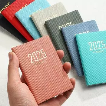 1 шт. 2025 простой блокнот-планировщик, повестка дня деловых встреч, многофункциональная внутренняя страница, портативный карманный журнал, дневник, блокнот