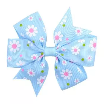 1 шт. 20 цветов с принтом «Цветок» банты для волос с зажимом для девочек, заколка для волос из репсовой ленты, заколки-невидимки, заколки-бабочки, аксессуары для волос