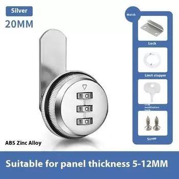 1 шт. 20 мм кодовый замок из цинкового сплава, комбинационный замок для шкафа, безопасность, домашняя автоматизация, кулачковый замок для почтового ящика, дверцы шкафа