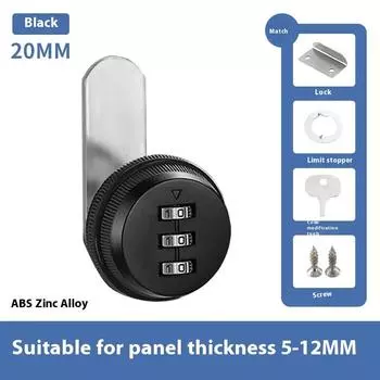 1 шт. 20 мм кодовый замок из цинкового сплава, комбинационный замок для шкафа, безопасность, домашняя автоматизация, кулачковый замок для почтового ящика, дверцы шкафа