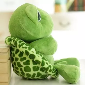 1 шт. 20 см супер зеленые большие глаза чучело черепахи дети дети животные плюшевые детские игрушки в подарок зелёный