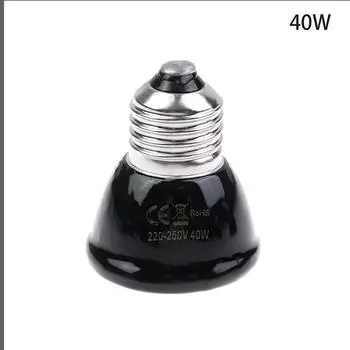 1 шт. 220-240 В Лампа инфракрасного обогрева Черная керамическая E27 Обогревательная лампа для питомцев Брудер Цыплята Черепаха Ящерица Рептилия Свет 20-80 Вт