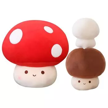 1 шт. 23 см Kawaii красный гриб Баби плюшевая кукла милая мягкая плюшевая игрушка Декор Подушка аниме Peluche для ребенка подарок на день рождения