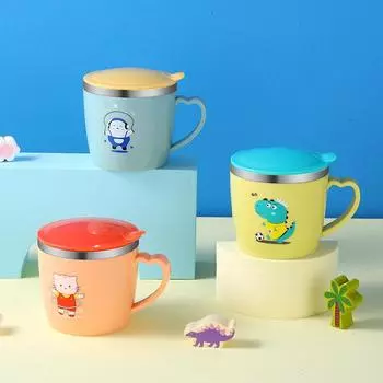 1 шт. 250 мл/8,5 унций офисная чашка с крышкой-ручкой кофейная чашка ручная чашка молочная чашка подарочная чашка из нержавеющей стали 304 Mark Cup 250ml синий