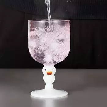 1 шт. 250 мл двухцветные бокалы для красного вина с короткими ножками, янтарные, розовые, синие, белые, милые бокалы 201-300ml