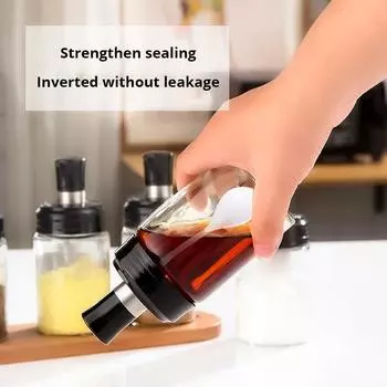1 шт. 250 мл прозрачный контейнер для специй с автоматическим открыванием и закрыванием из пластика для заполнения маслом, солью и уксусом