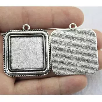 1 шт., 25 мм, внутренний размер, античное серебро, простой стиль, кабошон, основа, подвеска, подвеска для изготовления ювелирных изделий