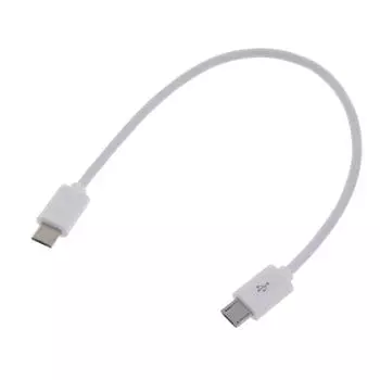 1 шт. 25 см/100 см Micro USB Male To Micro Male конвертер OTG адаптер кабель для передачи данных белого цвета 20CM