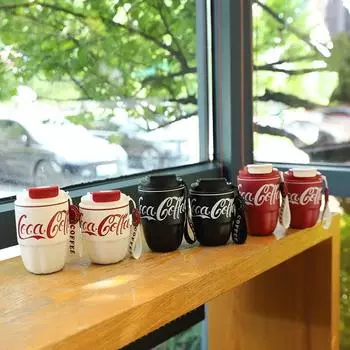 1 шт. 260 мл 320 мл нержавеющая сталь термокружка Coca Cola Same High Beauty бутылки для воды кофейная чашка портативная двойная кружка для напитков в офисе 320ml чёрный