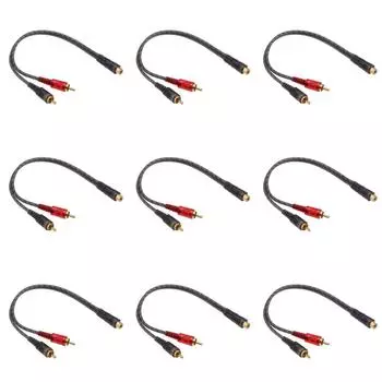 1 шт., 27 см, 1 гнездо RCA на 2 штекера RCA, кабель-разветвитель для автомобильной аудиосистемы