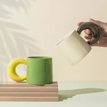 1 шт. 280 мл изогнутая керамическая кружка для кофе в форме луны, чашка для воды для дома и офиса, парные кружки, праздничные подарки для друзей, посуда для питья 201-300ml синий