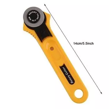 1 шт. 28 мм круглый нож для резки червячной фрезой желтый режущий инструмент, нож для резки ткани круглый червячной фрезой швейный инструмент жёлтый