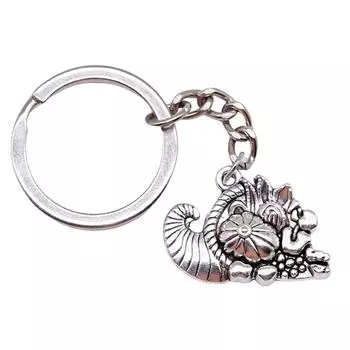 1 шт., 28x20 мм, подвески в виде рога изобилия, милый брелок для ключей, подарок дочери