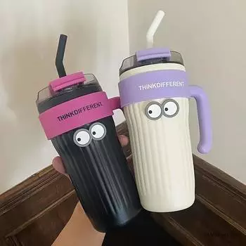 1 шт. 29,08 унций Большая емкость для кофейной чашки, термокружка, автомобильная бутылка, нержавеющая сталь, стакан для льда, для спорта на открытом воздухе, термокружка 860ML