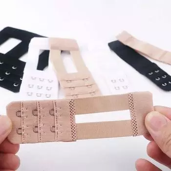 1 шт., 2/3 крючка, регулируемый зажим для бюстгальтера, эластичный удлинитель для женского нижнего белья, аксессуары для нижнего белья, удлинитель ремня с пряжкой белый