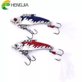 1 шт., 2 цвета, 8,2 г/5 см, металлическая приманка VIB, рыболовные снасти для щуки, форели, искусственная жесткая приманка Hengjia 1pc красный