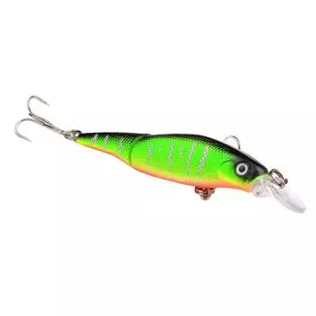 1 шт., 2 секции, реалистичная приманка для ловли гольяна, жесткая искусственная наживка, крючок, снасти #06