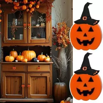 1 шт/2 шт/4 шт тыква ручки крышки благодарения Хэллоуин украшения тыква ручки крышки с волшебником 1pc