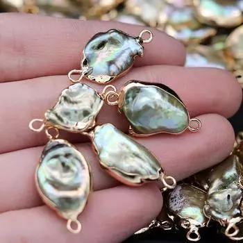 1 шт./2 шт./5 шт., нерегулярный натуральный пресноводный жемчуг, подвески из драгоценных камней для ожерелья, браслета, швейного ремесла, изготовления ювелирных аксессуаров 1pcs