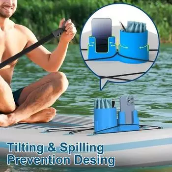 1 шт./2 шт. держатель для чашки для доски для гребли, простой в установке держатель для напитка для доски для гребли, многофункциональный держатель для чашки для SUP-доски для питья и телефона 1pc чёрный