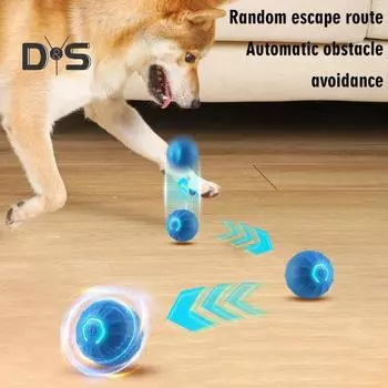 1 шт./2 шт. Интерактивная катящаяся игрушка-мяч для домашних животных, перезаряжаемая через USB, автоматическая движущаяся игрушка-мяч, электрическая игрушка для собак со светодиодной подсветкой для маленьких/средних/больших собак B