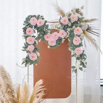 1 шт/2 шт искусственная цветочная лоза 2 м роза листья виноградная лоза гирлянда с 8 цветами камелии имитация цветка камелии гирлянда для вечеринки свадьба стена 1pc шампанского