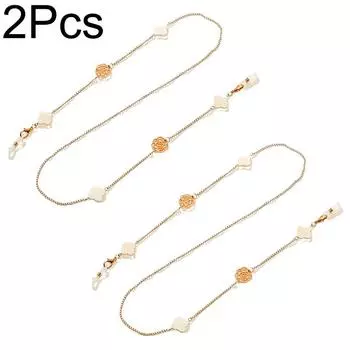 1 шт/2 шт камелия украшение модная маска цепочка сладкая ракушка украшение свежая свитер цепочка очки цепочка металл 2pc