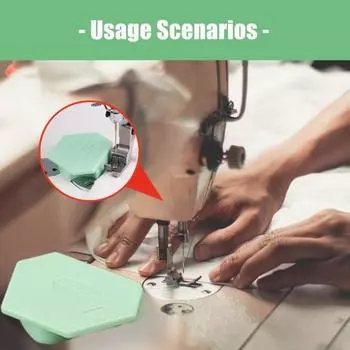 1 шт./2 шт. Магнитный направляющий шов для швейной машины, многоцелевой многоугольный направляющий шов со шкалой, прочная магнитная линейка для шитья, швейные принадлежности 1pc зелёный