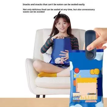 1 шт/2 шт мини-упаковщик 2 в 1 перезаряжаемый небольшой термоупаковщик с резаком портативный магнитный пищевой упаковщик для закусок конфет пластиковый пакет для хранения продуктов