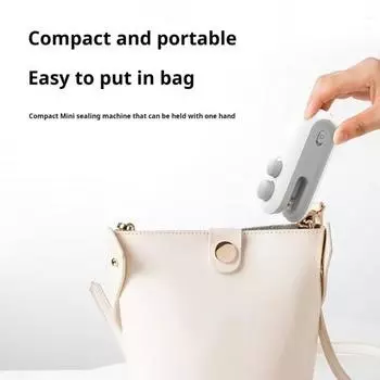 1 шт/2 шт мини-упаковщик 2 в 1 перезаряжаемый небольшой термоупаковщик с резаком портативный магнитный пищевой упаковщик для закусок конфет пластиковый пакет для хранения продуктов