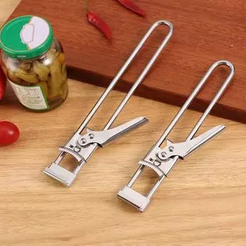 1 шт/2 шт нержавеющая сталь открывалка для банок регулируемый одноручный консервный нож портативный захват для крышек банок Long 1pc