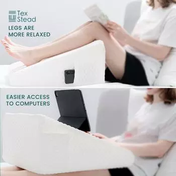 1 шт/2 шт. Подушка-клиновидная для сна, подушка-клиновидная для послеоперационного периода, треугольный воздушный слой, чехол для сна, пена с эффектом памяти 20x20x11inch светло-серый