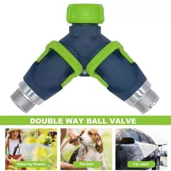 1 шт./2 шт. разделитель садового шланга, двухходовой запорный клапан, нержавеющий сплав, резьбовой интерфейсный разъем, сверхмощный уличный водопровод 2pcs