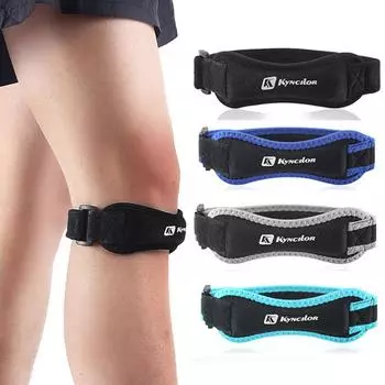 1 шт., 2 шт., регулируемый коленный бандаж надколенника, сухожильный ремень, наколенник, поддержка, профессиональная наколенница, спортивный наколенник, черный наколенник 1PCS серый