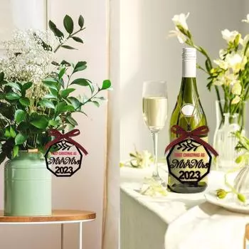 1 шт./2 шт. рождественский кулон «Первое Рождество в роли мистера». И миссис. Подарок с подвесным орнаментом для праздничного украшения 1pc