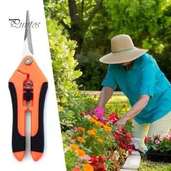 1 шт./2 шт. садовые ножницы эргономичные с фиксатором ручки секатор многоцелевые секаторы с пружинным механизмом для садовых цветов бонсай оранжевый