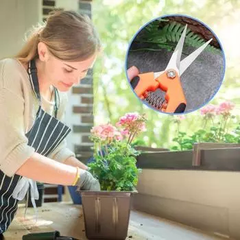 1 шт./2 шт. садовые ножницы эргономичные с фиксатором ручки секаторные ножницы многоцелевые для обрезки оранжевый