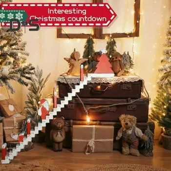 1 шт/2 шт Санта лестница календарь обратного отсчета деревянный Санта лестница Адвент календарь 2024 Рождественское украшение для домашнего офиса 1pc