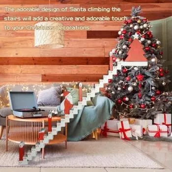 1 шт/2 шт Санта лестница календарь обратного отсчета Деревянный Санта лестница Адвент календарь 2024 Рождество 1pc