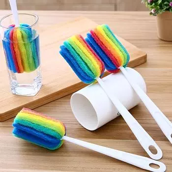 1 шт./2 шт., щетка для бутылок, щетки для чистки стаканов с ручкой для шейкера, кофейная кружка, бутылки, бокалы для вина, чашки, инструменты для чистки 1pcs