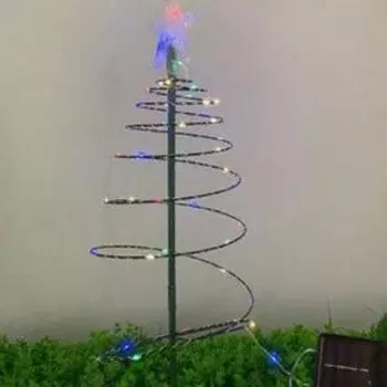 1 шт/2 шт солнечные рождественские огни елки всепогодные уличные солнечные рождественские огни 1pc разноцветный