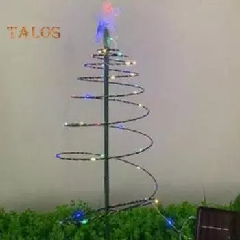 1 шт./2 шт. солнечные рождественские огни для елки, устойчивые к погодным условиям, солнечные рождественские огни, простая сборка, осветительная рождественская елка для двора, газона, крыльца 1pc теплый белый