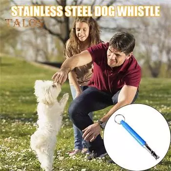 1 шт/2 шт свисток для собак регулируемый ультразвуковой бесшумный свисток для собак со шнурком профессиональный свисток для дрессировки собак, чтобы остановить лай для всех пород собак синий
